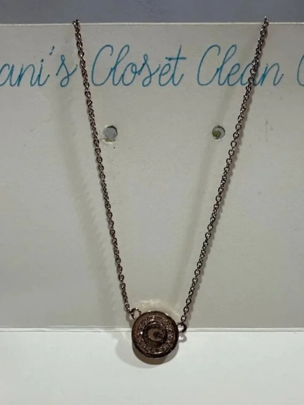 Bundle - Coach Rose Gold-Tone Stud Earrings & 17" Chain Pendant Necklace - Picture 10 of 10